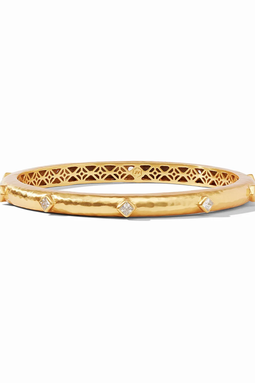 Stone and Silver Bangle Bracelet - Four Peaks Mining Co.